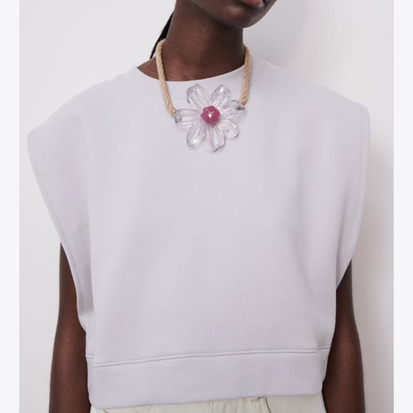 ZARA OVERSIZED CUT OUT SWEATSHIRT - Picture 5 of 5